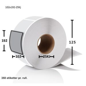 Etikettrull 102x192mm - 15 pk.