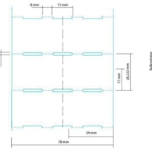 Etikettrull 78x28mm - 10 pk.