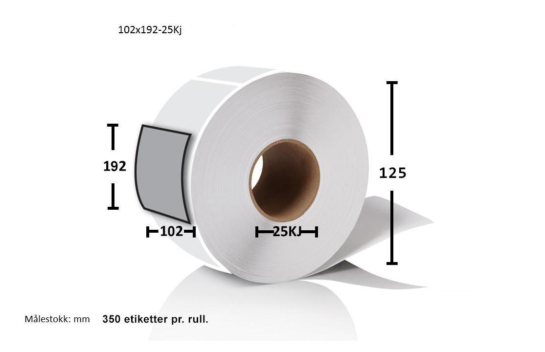 Etikettrull 102x192mm