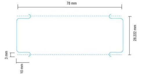 Etikettrull 78x28mm