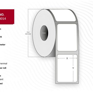 Etikettrull 100x50mm - 12 pk.